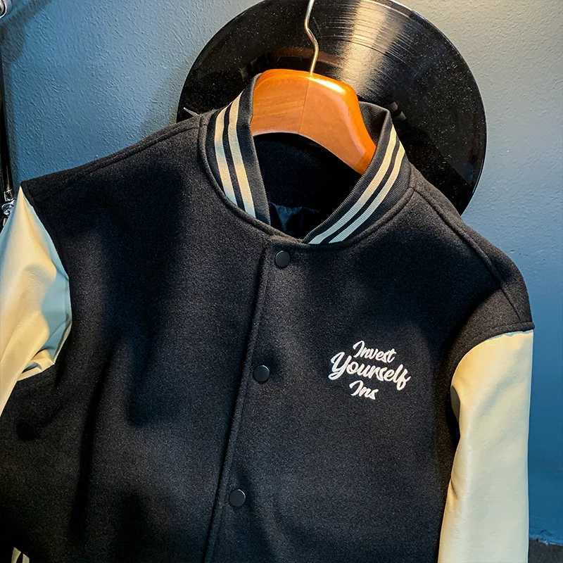 Classic Colorblock Baseball Uniform Mens Coat Stand Collar Fashion Brand High-End Embroidered Jacket All-Matching Clothes C260325