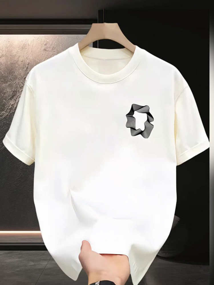 Men's Premium Heavyweight Luxury Minimalist Graphic T-Shirts | 2024 New Arrivals Versatile Loose Crew Neck Trendy Tees