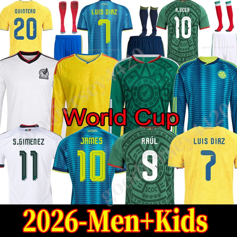 Colombia Mexico jersey 2026 World Cup Kit soccer jerseys LUIS DIAZ JAMES A. VEGA ROMO RAUL football tops shirts men kids kits goalkeeper Columbia national team uniform