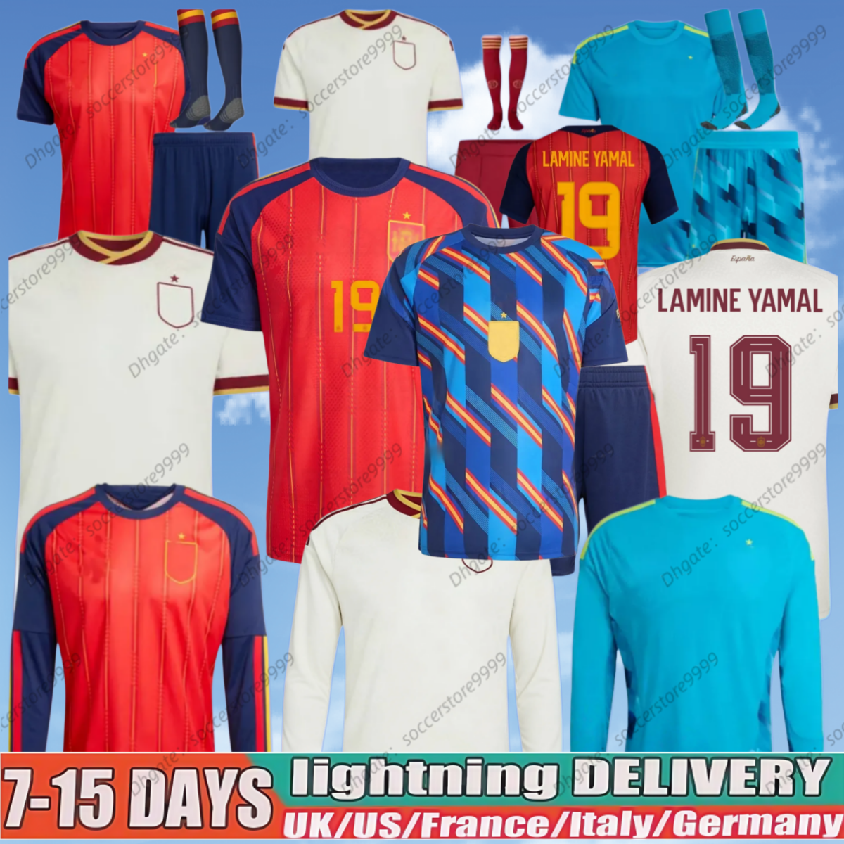 spain 2026 2027 Soccer Jersey MORATA FERRAN CARVAJAL 26 27 National Team Football Shirt 2025 Men Kids Kit LAMINE YAMAL Camisetas Espana RODRI OYARZABAL FINAL home