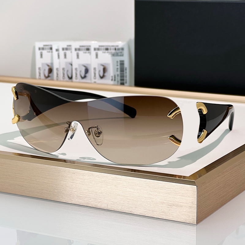 Designer Sunglasses For Women Men Vintage Fashion Metal Rimless Y2K Eyewear C4125 Luxury Sunglasses Outdoor Goggles UV400 Glasses With Box