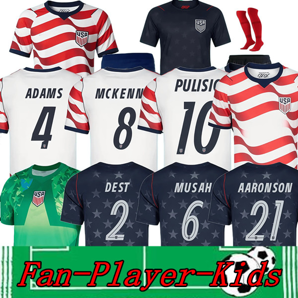 25 26 27 PULISIC MCKENNIE Football Jersey 2025 2026 ERTZ ALTIDORE PRESS WOOD MORGAN America Football Shirt United States Camisetas USA USMNT PLAYER Men Kids kit