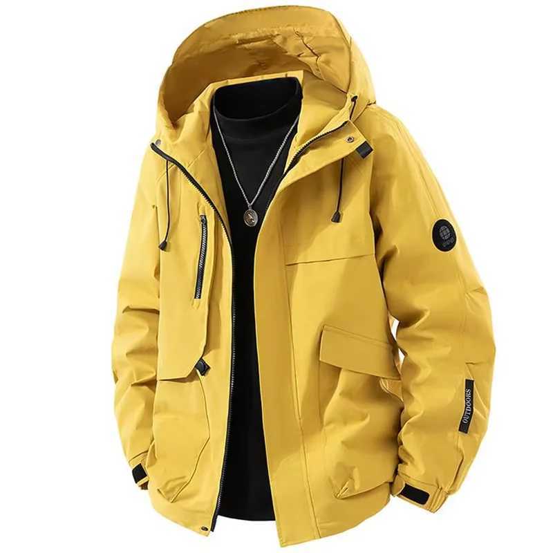Mens Outdoor Hooded s Spring Windproof Windbreaker Sports Jogging Camping Climbing Trekking Multi Pocket Hiking s M260325