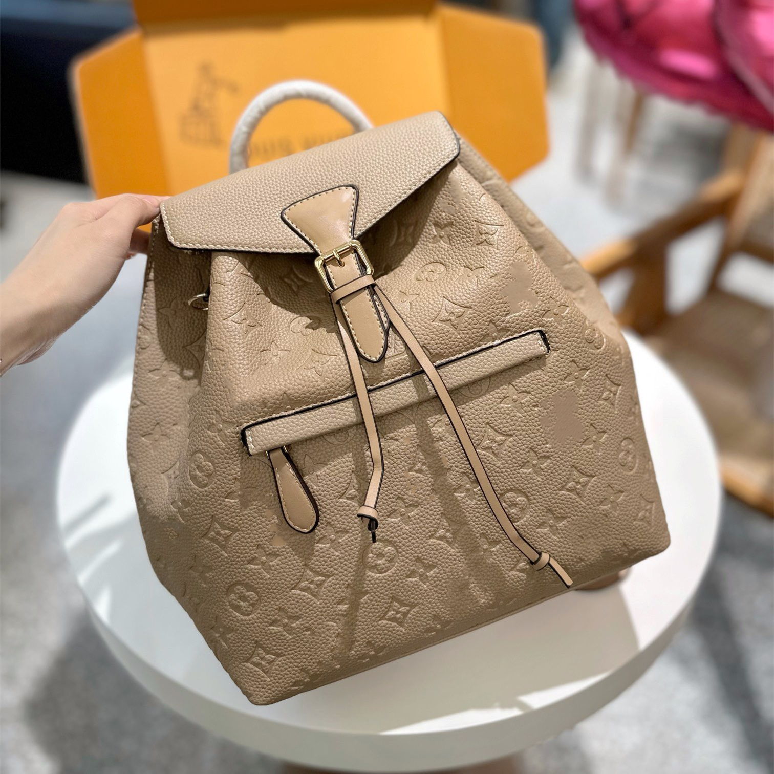 Top 10A Luxury designer backpack men womens Montsouris Backpacks Genuine Leather School Bag Backpack Style Purse Wallets Lady Travel bag Sport Outdoor Packs Bag