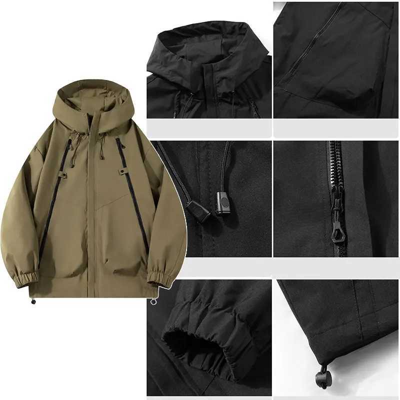 Unisex Hiking Male Outdoor Windproof Breathable Camping Hooded Spring Autumn Solid Cycling Climbing Casual Coats M260325