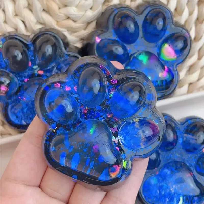 Blind Box Mystery Kawaii Cat Paw Mochi Squishy Simulated Food Fidget Toy Cute Squeeze Foot Toy Antistress Stress-Relief C260325 C260327