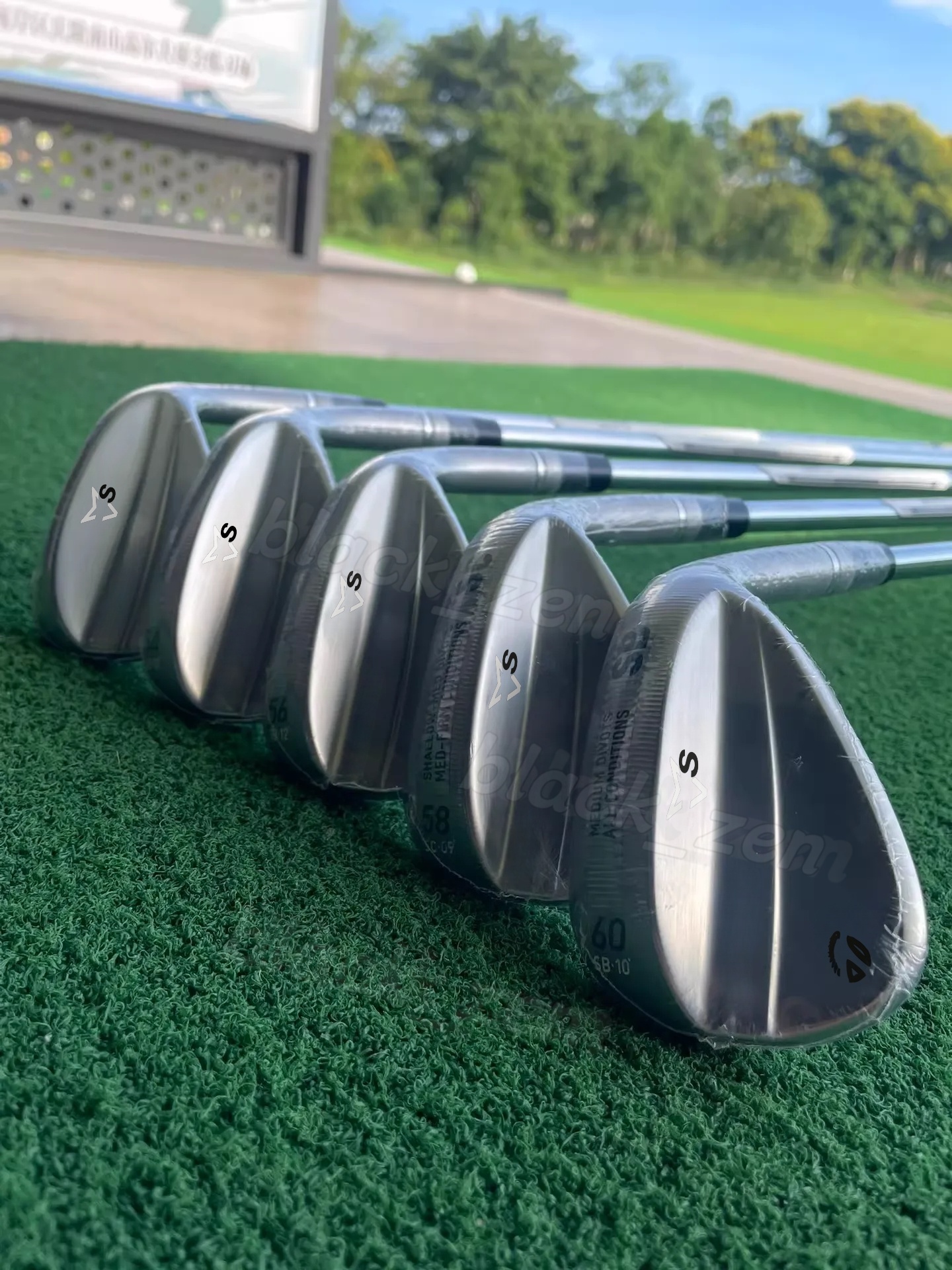 New Golf Club Wedge Wholesale price Complete Degrees Silver Black Steel Shaft Bottom Grind Super Spin Tournament Approved Black_Zen