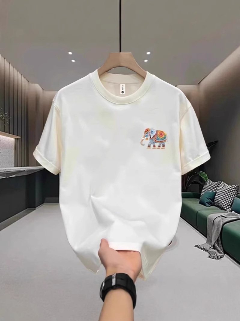 2026 Men's New Arrivals Heavyweight Cotton Streetwear Graphic T-Shirts | Summer Trendy Crew Neck Short Sleeve Tees
