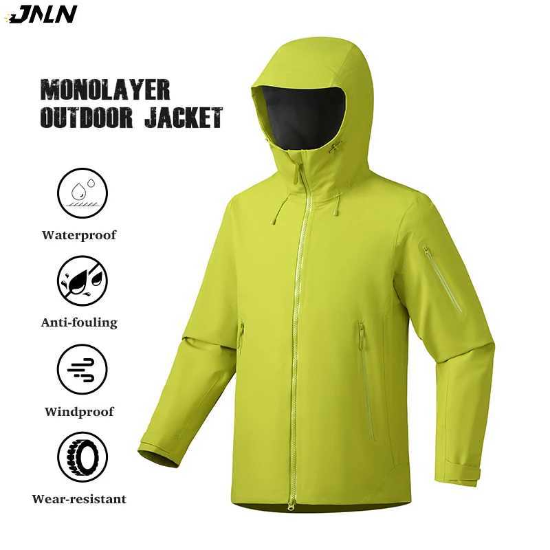 JNLN Mens Womens Enhanced Waterproof s Outdoor Sports Heat-Sealed Seams Windbreaker Unisex Hiking Climbing Rain Coat a02 M260325