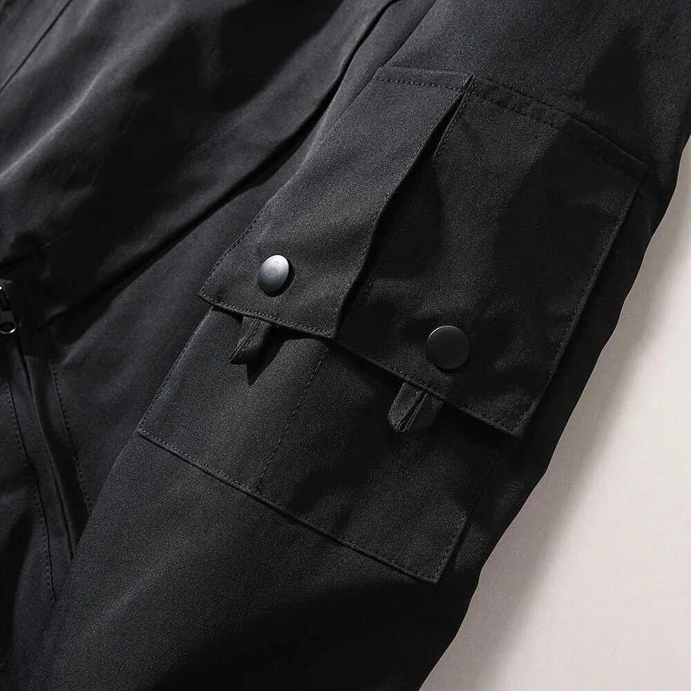 Bomber Jacket Men Embroidered Skull Print Jacket Autumn Protection Casual American Vintage Windproof Workwear Outfit Mens Wear C260325