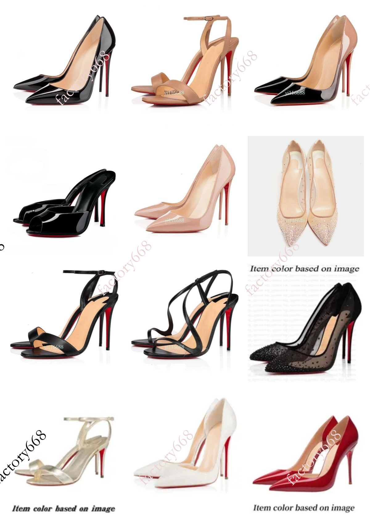 Designer High Shoes Dress Pink White Peep Toe Sandals Red Bottomshoes Women 6cm 8cm 10cm 12cm Heels Nude Black Patent Leather Brand Pumps Size 35-44 26SS