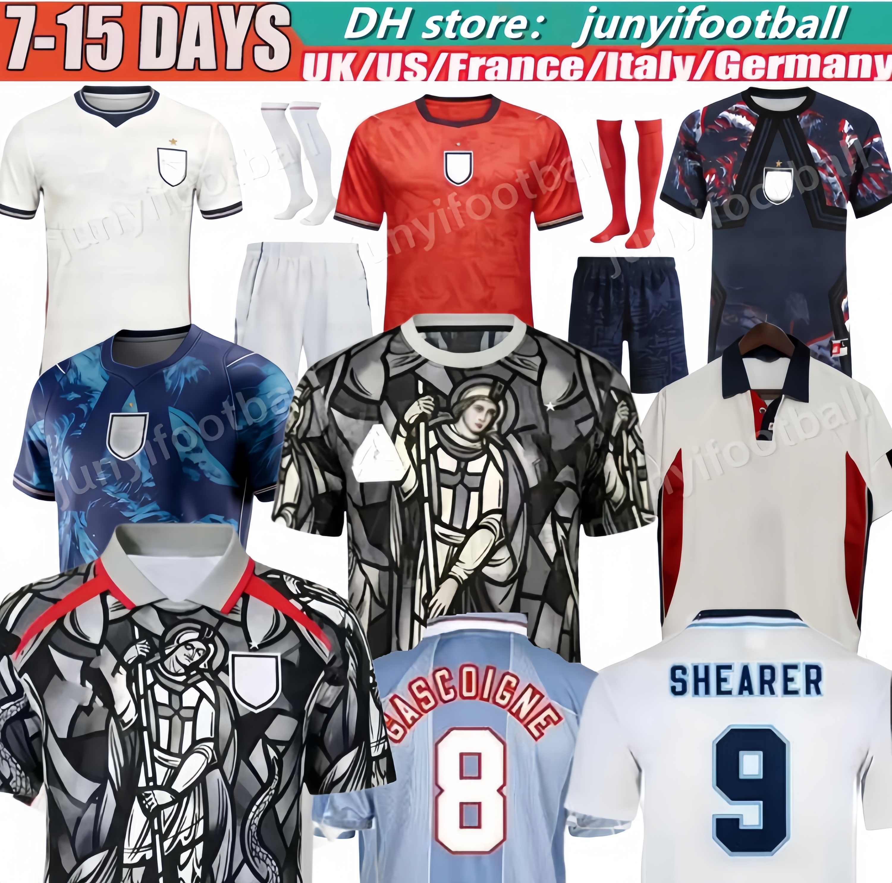 England jersey 26 27 World Cup 2026 football shirt Soccer Jerseys BELLINGHAM KANE SAKA RICE FODEN National Team Kids full Kit retro football tops shirt