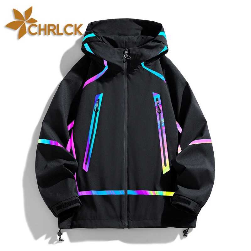 CHRLCK Waterproof Reflective Hiking Unisex Windbreaker Outdoor Men Camping Trekking Fishing Windproof Coats Women M260325