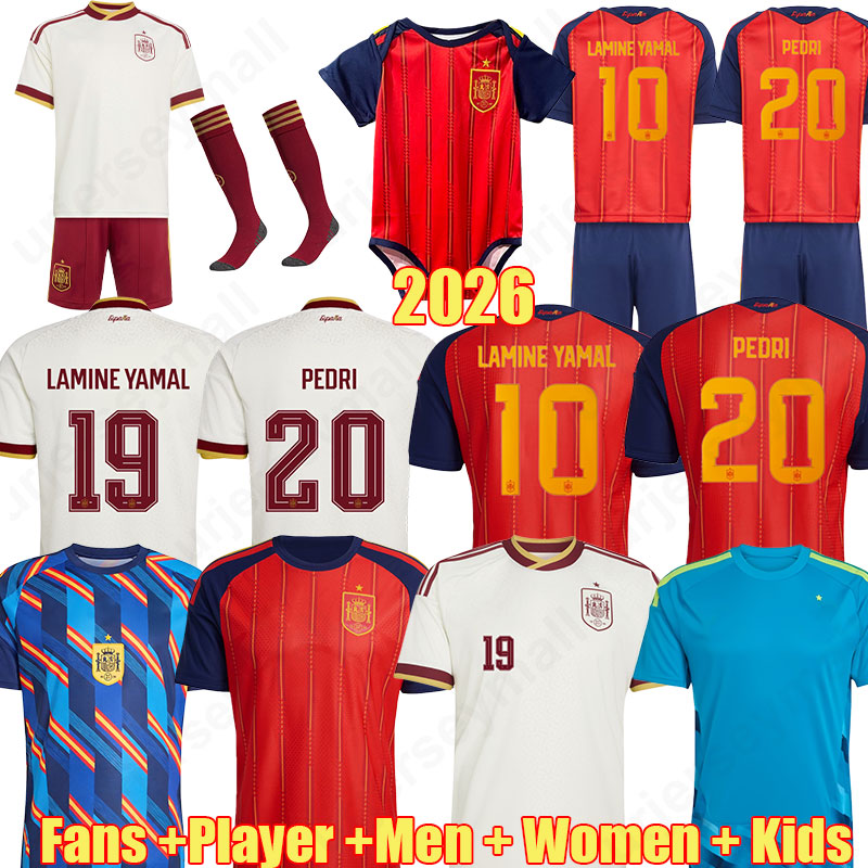 4XL 25 26 Spain PEDRI LAMINE YAMAL soccer jerseys YEREMY MERINO BARRIOS camisa de futebol men kids OYARZABAL CUBARSI JESUS R 2025 2026 PEDRO PORRO FOOTBALL SHIRTS 667