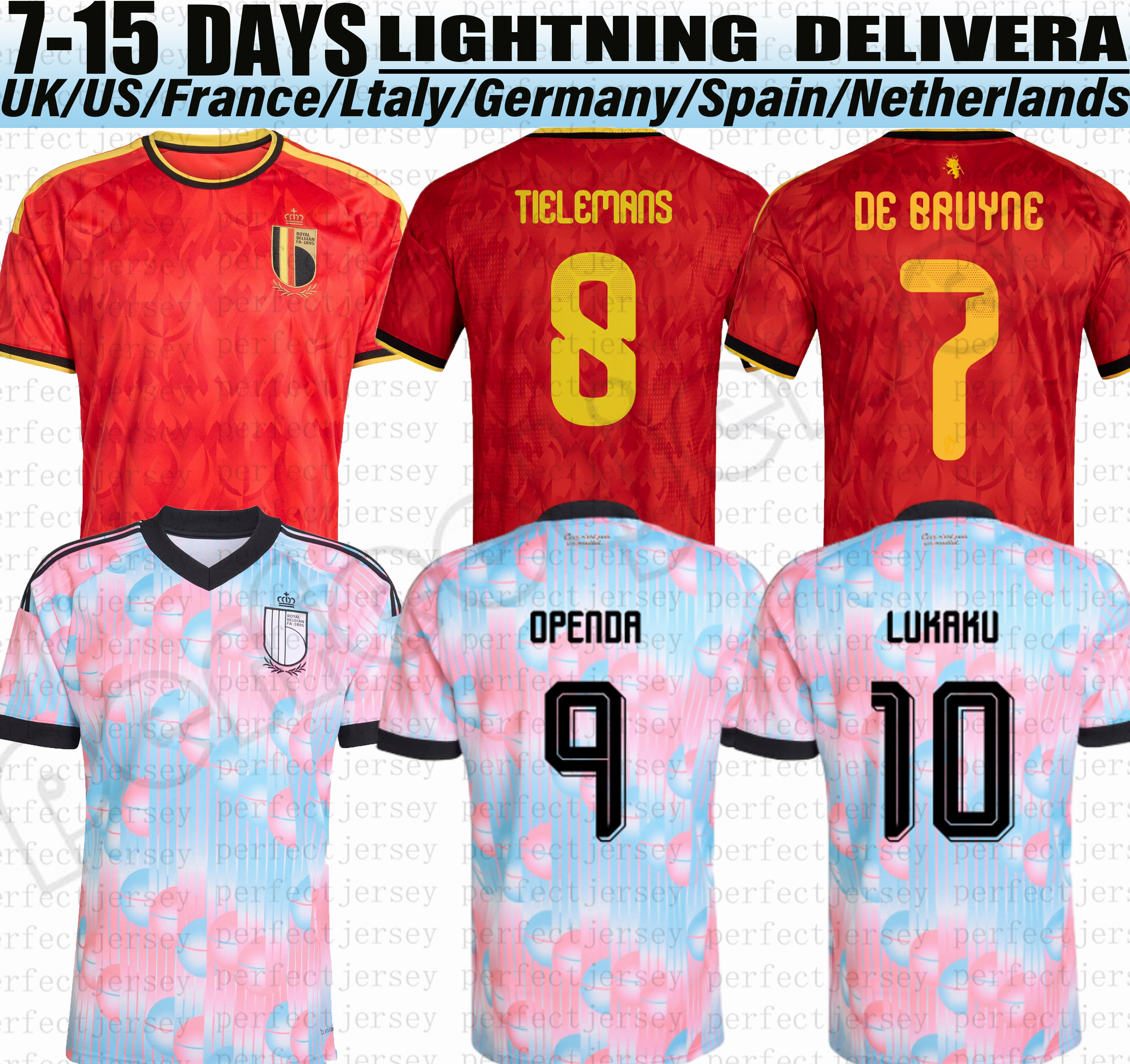 2026 Belgium Soccer Jersey Doku #11 Openda #9 Vanaken #20 Batshuayi #23 Trossard #10 De Cuyper #5 Jerseys Belgium World Cup Football Jerseys Men kids kit