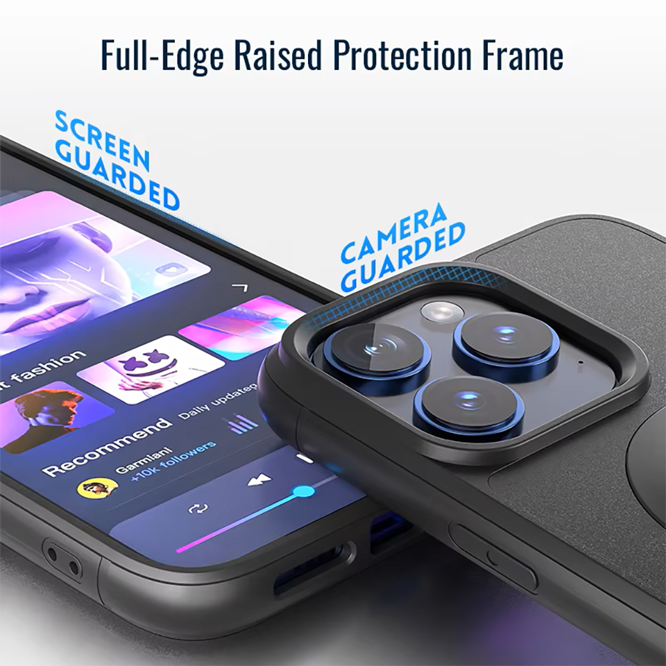 Bike Cycling Phone Case with Lock-in Design, Compatible with Quad-lock Mounts, Motorcycle Phone Holder for iPhone 17/16/15/14/13/12 Plus/Air/Pro Max