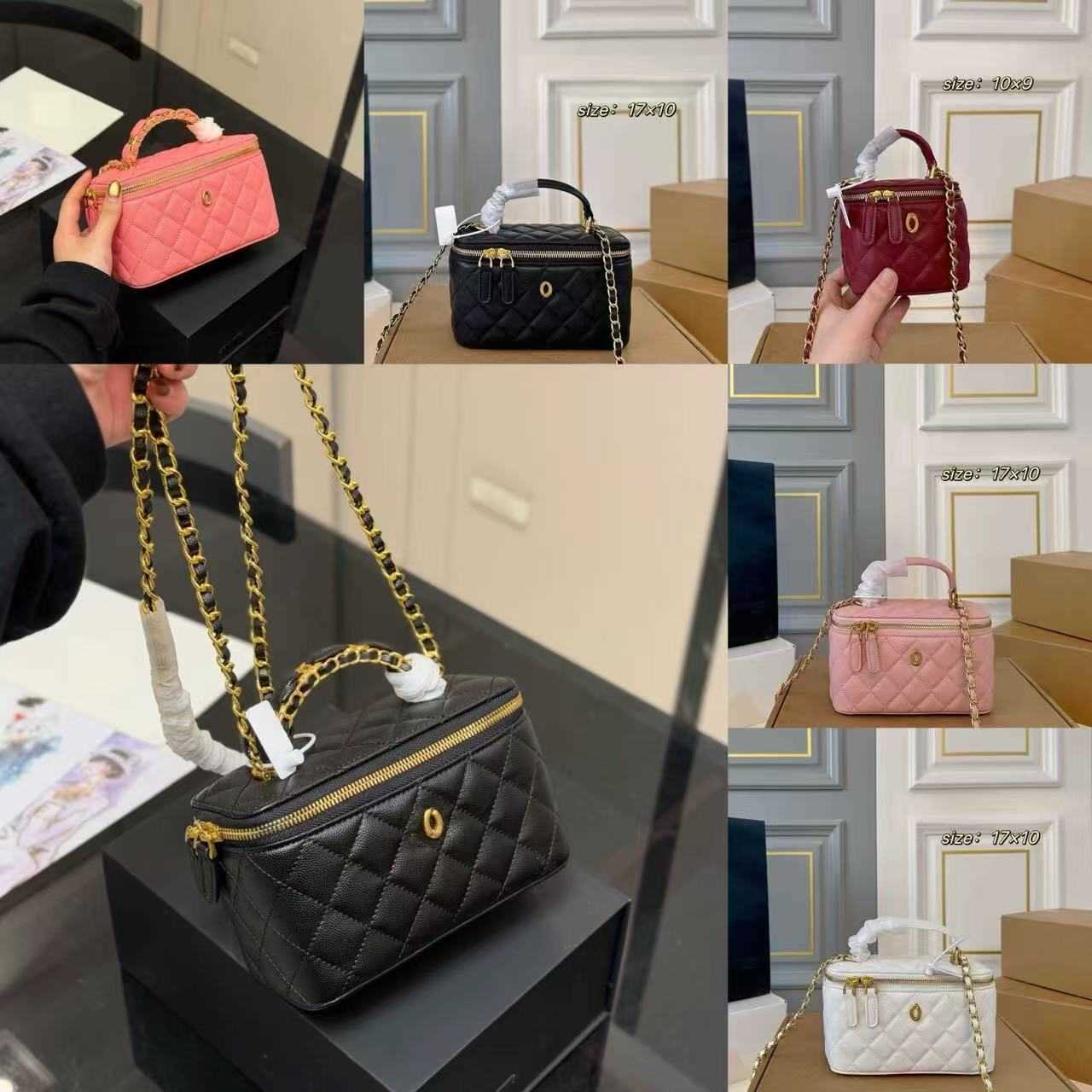 Shoulder Bags Designer Cases Makeup bag cc Micro Vanity Bag Mini Cosmetic Bag Crossbody Tiny Cosmetic Nano Make Up Bags Coin Pink Purse Wallet with genuine leather