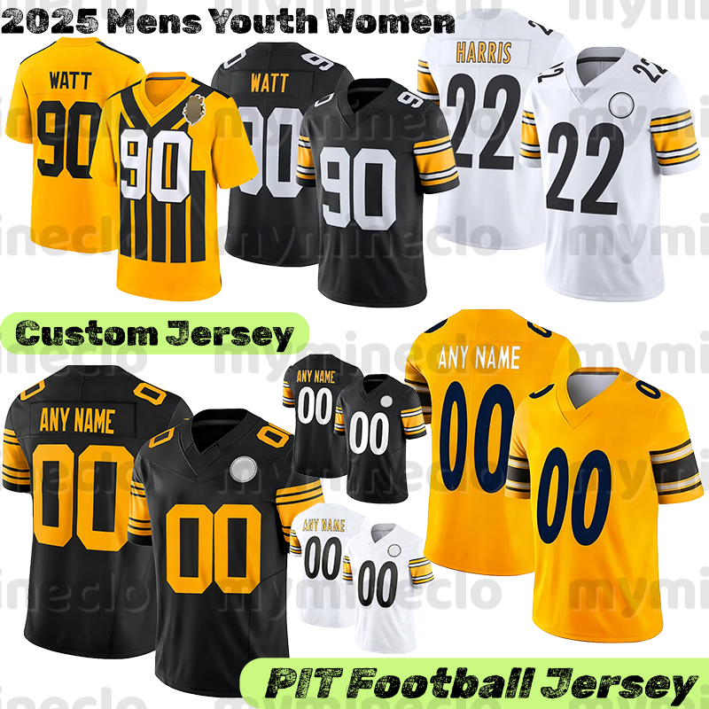 Pittsburghes SteelersS Jersey SteelersJersey T.J. Watt DK Metcalf Aaron Rodgers Johnson Will Howard Joey Porter Pat Freiermuth Austin III Gainwell football jerseys