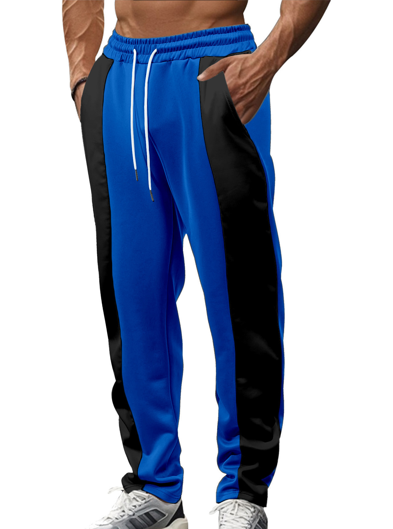 2026 Men's European Essential Pants And American Spliced Trendy Street Sports Casual Pants