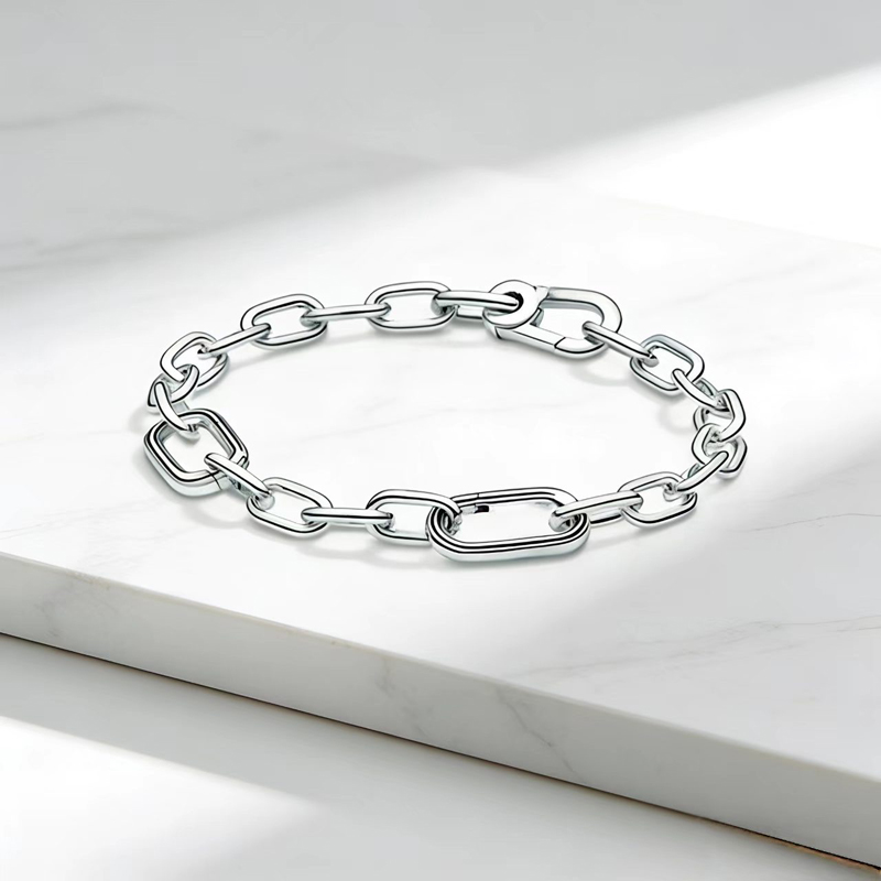 Luxury Designer ME Link Chain Bracelets Women Authentic s925 Sterling Silver Charms Bracelet Birthday Christmas Gifts Jewelry BR128