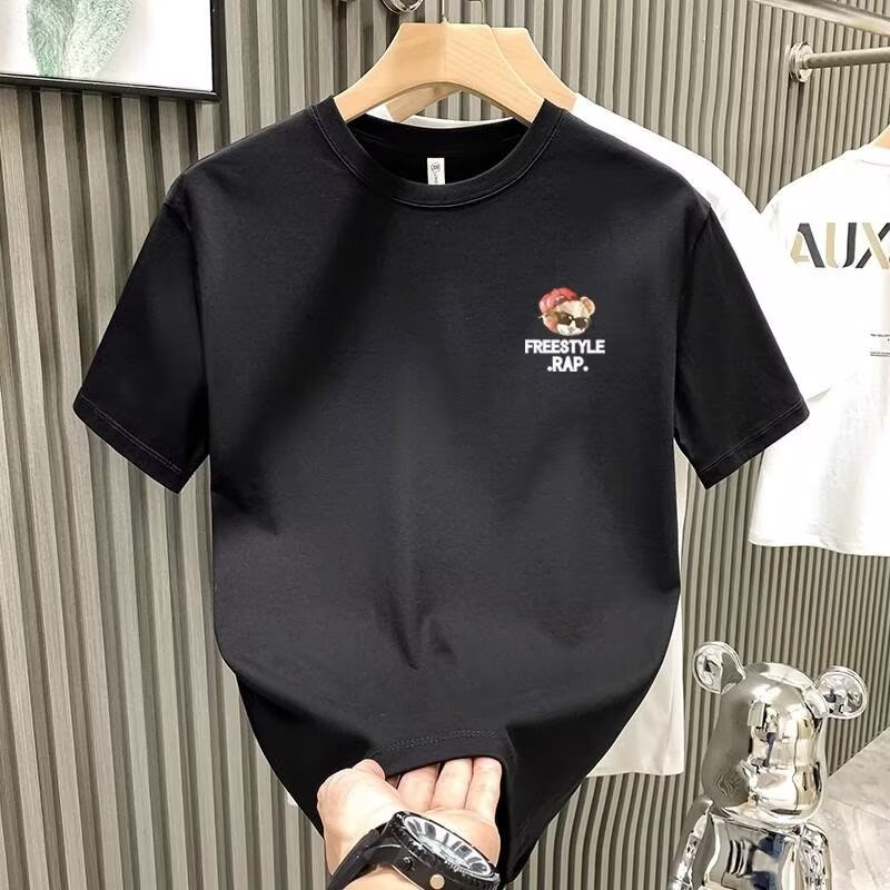 Men's Summer New Arrivals Cotton Graphic T-Shirts | Streetwear INS Breathable Crew Neck Couples Base Layer Casual Tees