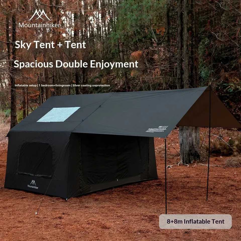 88 inflatable camping tent large inflatable camping tent with manual air pump easy-to-set-up portable camping tent H260325