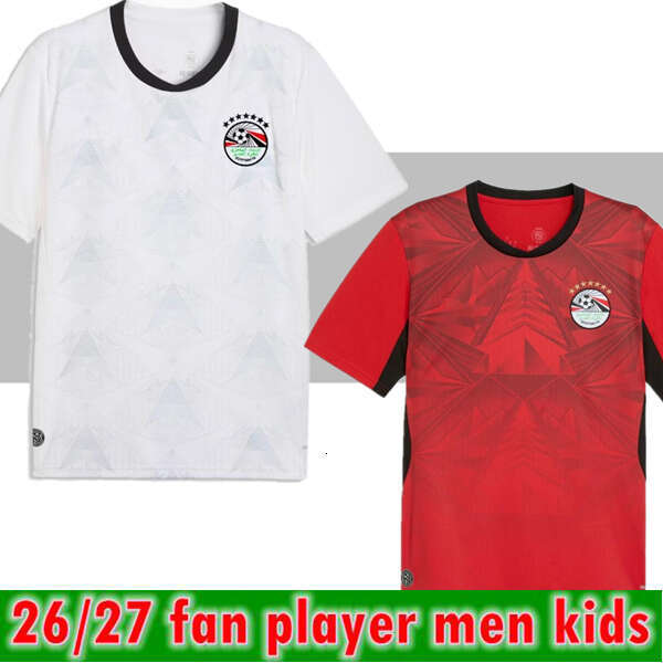 26 27 Egypt men and kids M.SALAH sleeve soccer jerseys 2026 home away men jersey and kids kit football shirts tops camisetas