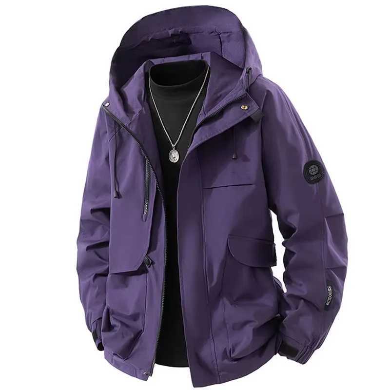 Mens Outdoor Hooded s Spring Windproof Windbreaker Sports Jogging Camping Climbing Trekking Multi Pocket Hiking s M260325