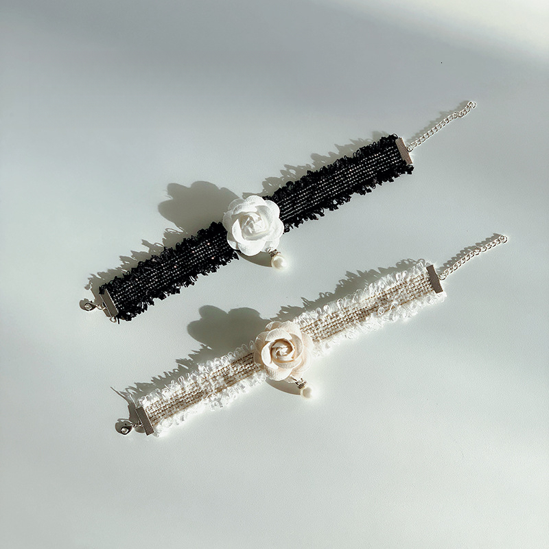 Pet Collar Camellia Style Elegant Lady Design Decorative Bib Soft Comfortable For Cats And Small Dogs