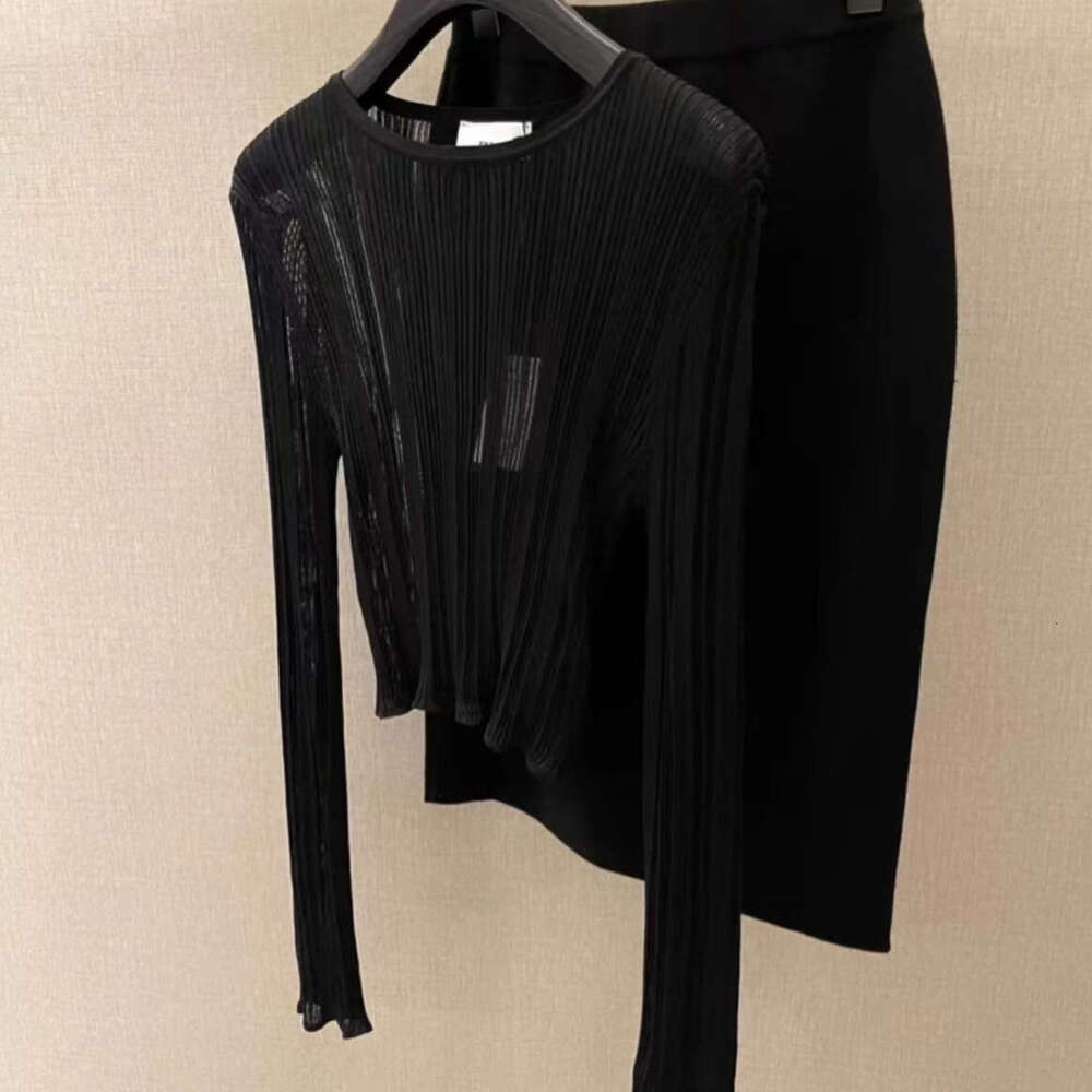 Lazy style hollow short s4 style 2026 autumn niche design thin transparent shirt ribbed elastic elegant shirt