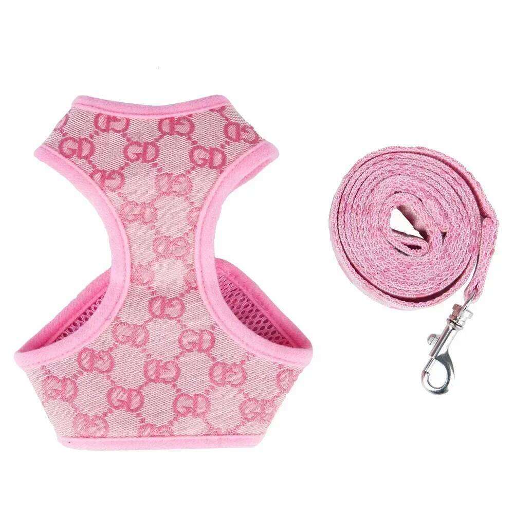 Pet Cat Lead Set Leash Reversible Luxury Dog Vest Harness For Small Dogs Chihuahua Pug Chest Strap Puppy 26W0325