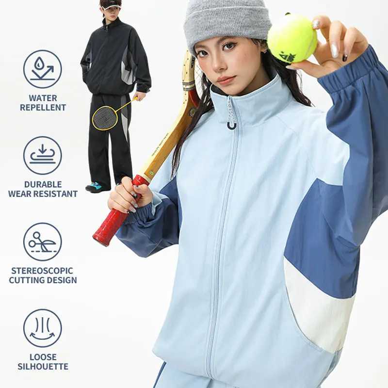 Unisex Hiking Women Patchwork Waterproof Wear-Resistant Camping s Male Outdoor Mountaineering Stand Collar Coats M260325