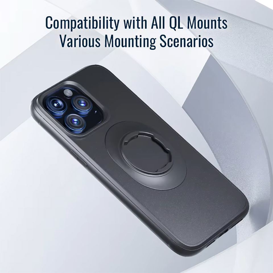 Bike Cycling Phone Case with Lock-in Design, Compatible with Quad-lock Mounts, Motorcycle Phone Holder for iPhone 17/16/15/14/13/12 Plus/Air/Pro Max