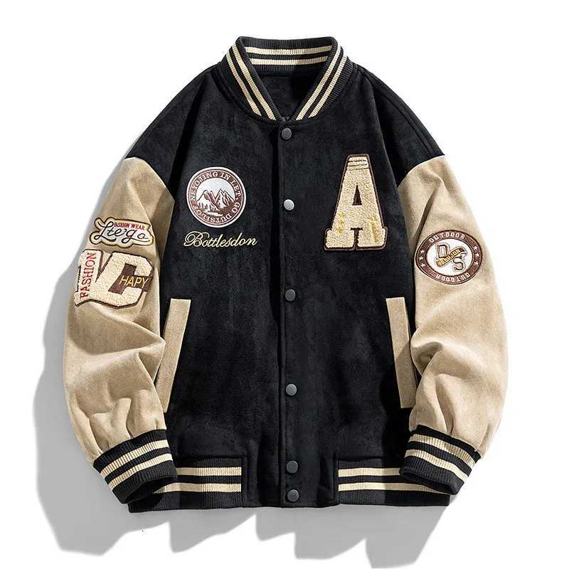 New Baseball Jacket Men Fashion Embroidered Jackets Coats High Street Outwear Man Bomber Jacket Hip Hop Clothing Top C260325