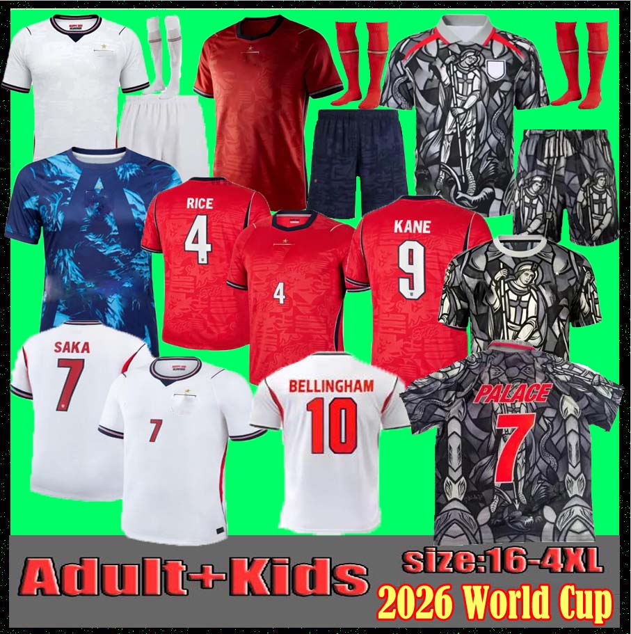 25 26 EnGLaNdS Soccer Jersey Men Kids KANE BELLINGHAM RASHFORD RICE FODEN GORDON PALMER PICKFORD Football Shirt Soccer Uniforms WOMEN 26 27 RUSSO World Cup Palace