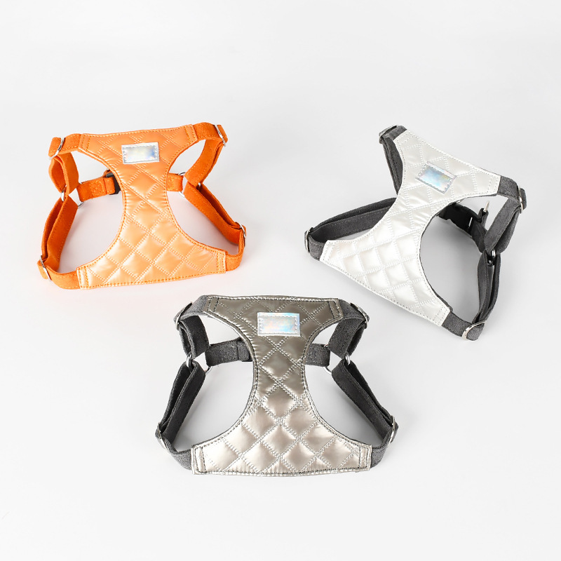 Pet Harness Diamond Pattern Plaid Durable Adjustable Soft Comfortable For Cats Small Dogs Walking