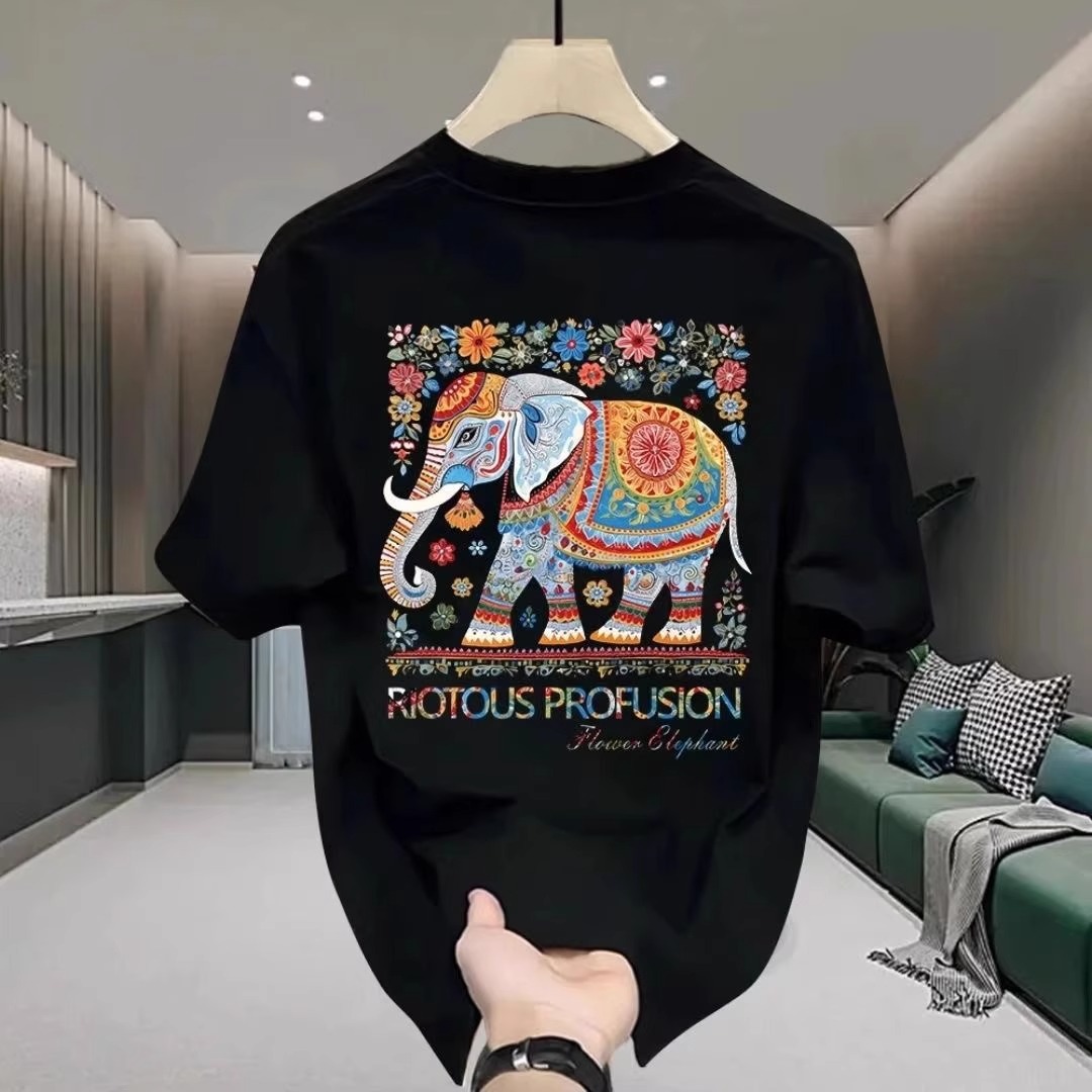 2026 Men's New Arrivals Heavyweight Cotton Streetwear Graphic T-Shirts | Summer Trendy Crew Neck Short Sleeve Tees
