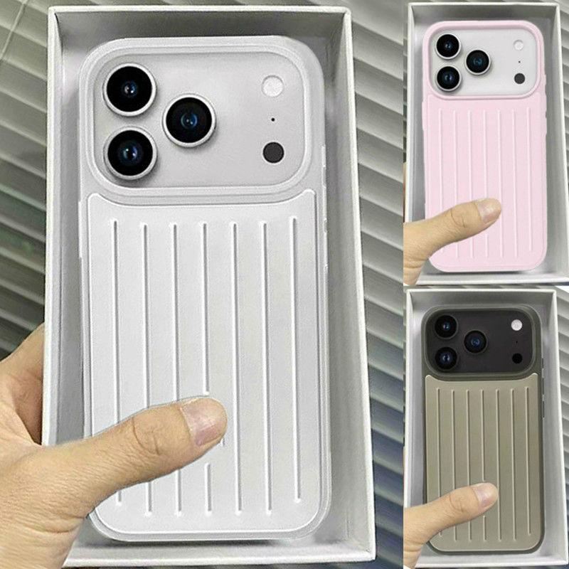 RIM phone case luggage designed Phone Cases for Apple iPhone 17 Pro Max 16 15 14 polycarbonate aluminum alloy Cover Coque Funda Titanium Suitcase Designer iPhone Case