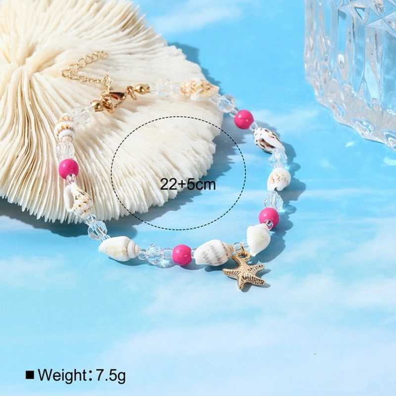 New Shell Starfish Pendant Anklets for Women Handmade Crystal Beads Summer Beach Ankle Foot Chain Jewelry Gift H260325 - view 4