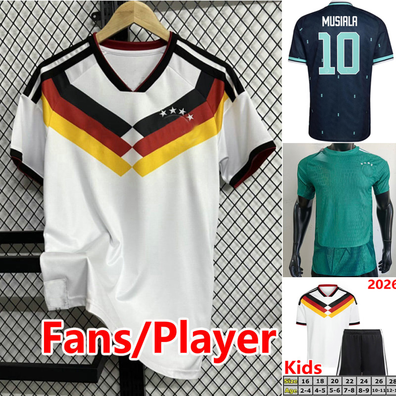 Germany jersey 2026 MUSIALA GORETZKA football shirt 26 27 HOME AWAY UNDAV BAUMANN long sleeve soccer kit KIMMICH WIRTZ SANE camesitas de futol women men kids uniforms
