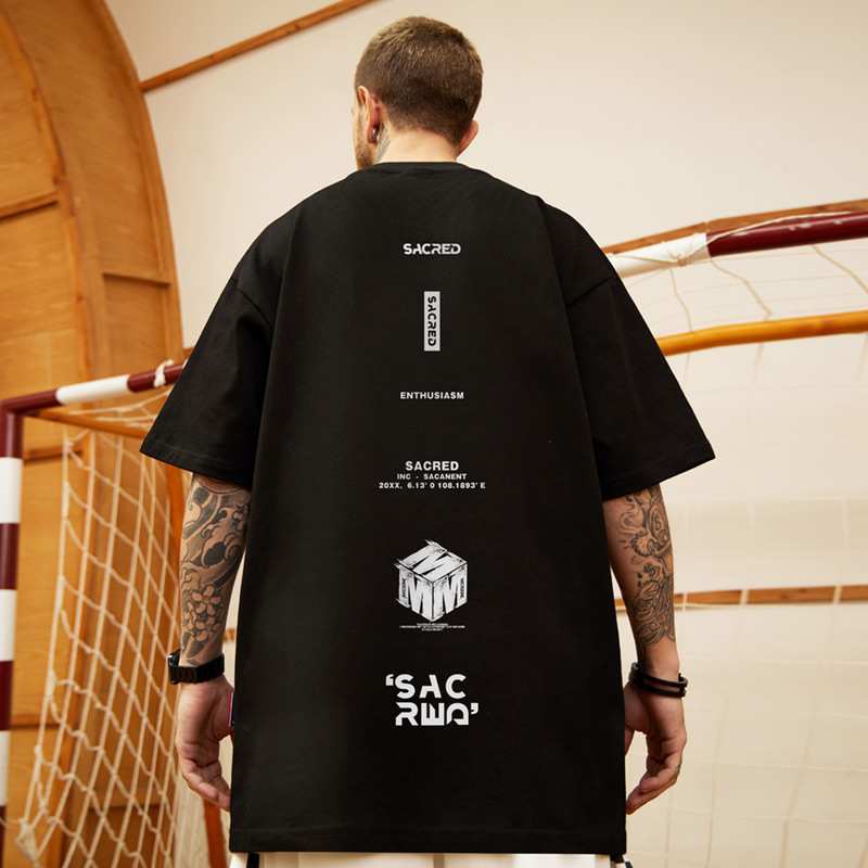 Street Hip-Hop Oversized Graphic T-Shirts | Loose Casual Chinese-American Streetwear Tees