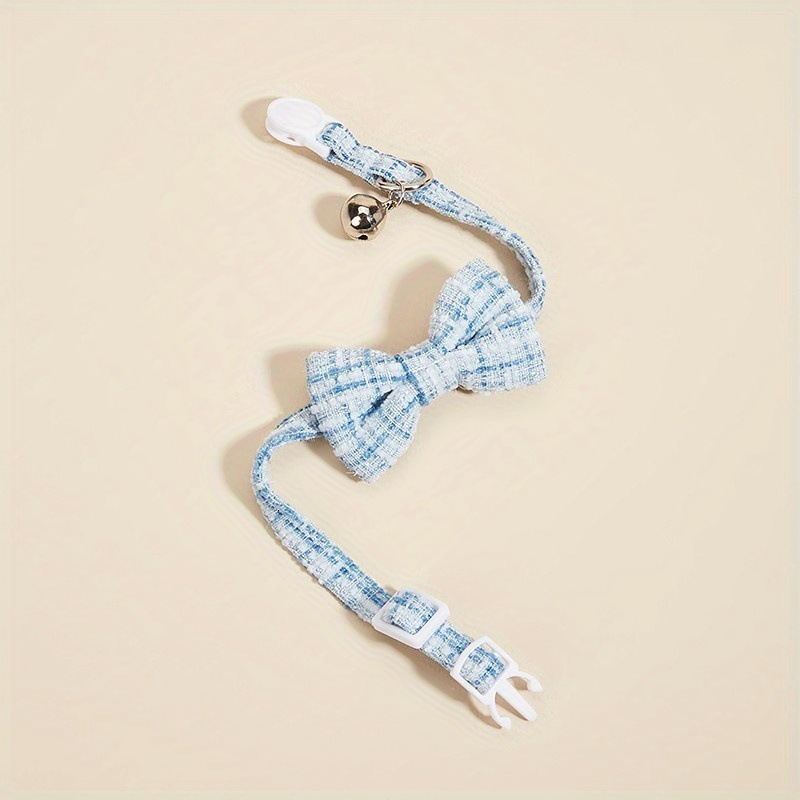 Pet Collar Designer With Bell Cute Bowknot Soft Comfortable Adjustable Lightweight For Small Dogs And Cats