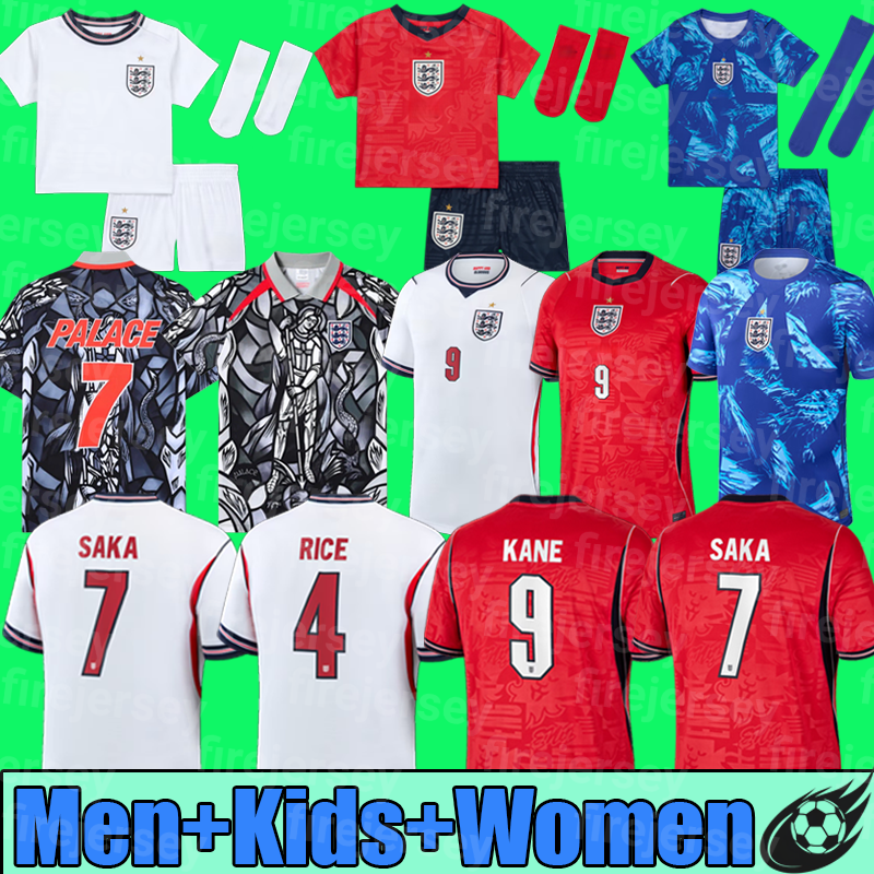 2026 ENGLAND World Cup 26 27 Kit KANE Soccer Jerseys SAKA Player Version PALMER RICE england Football Shirts baby kids Women Goalkeeper training Adult shorts