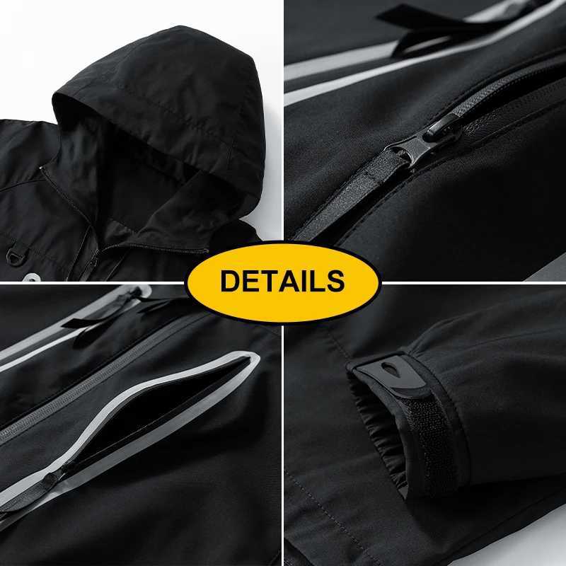 CHRLCK Unisex Hiking s Waterproof Reflective Windbreaker Men Outdoor Camping Trekking Fishing Windproof Coat Women M260325