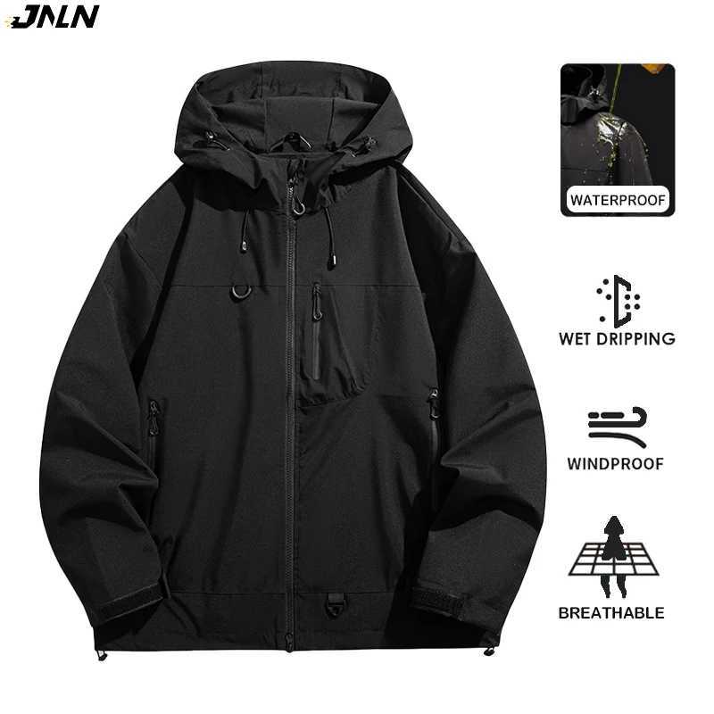 JNLN Unisex Waterproof Windbreaker Outdoor Sport Windproof Single-Layer Men Women Hiking Climbing Trekking Rain Coat b52 M260325