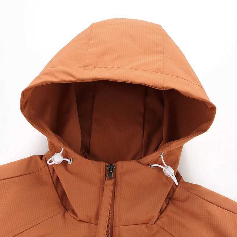 CHRLCK Men Hiking Outdoor Waterproof Fishing Hooded Sport Adjustable Drawstring Travel Mountaineering Coats l12 M260325