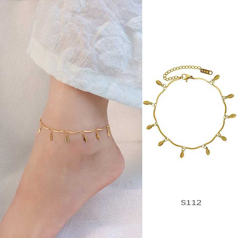 Anklets For Women Stainless Steel 18K Gold Plated High Quality No Tarnish Womens Ankle Foot Chains Luxury Ankle Strap H260325 - view 5