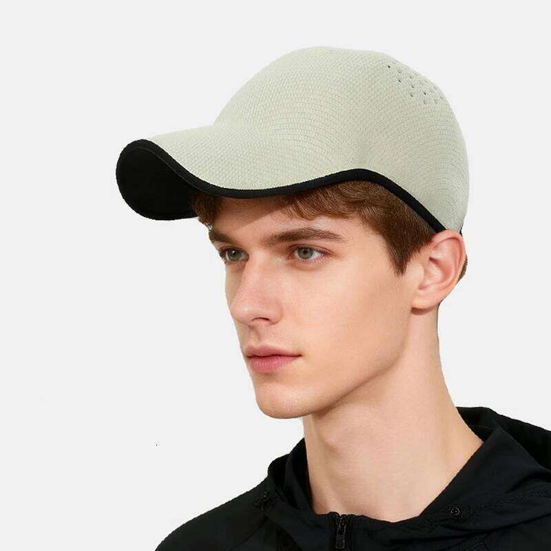Baseball Cap Men Women Summer Curve Bill Fitted Hat Sun Protection Breathable Accessory For Golf Running Sports Beach Outdoor Qian Pan