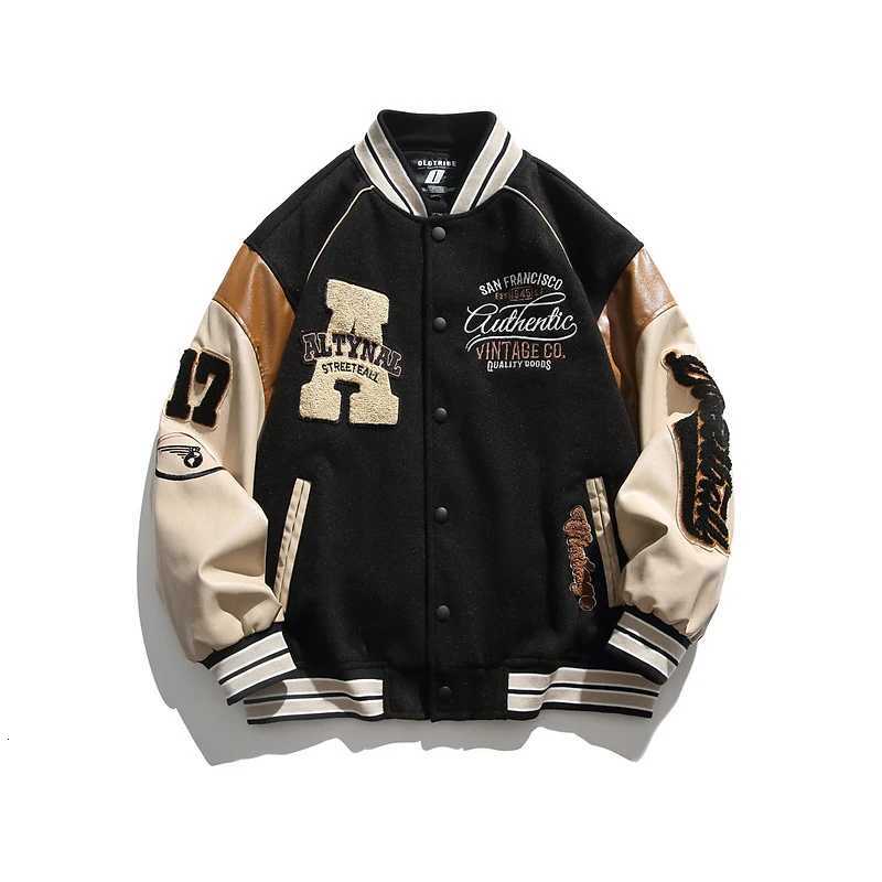 2024 Mens Baseball Jacket Casual Splicing Embroidery Baseball Uniform Autumn Outdoor Jacket Anti-Wind Casual Coat Mens Clothes C260325