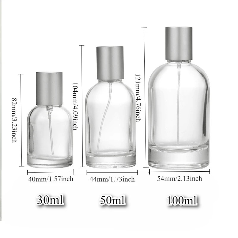 30/50/100ml Screw Top Sandblasted Glass Perfume Bottle Empty Liquid Spray Bottle Makeup Fine Mist Dispenser Protable Container 260318